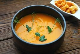 Суп пюре из тыквы с гренками - все правильные рецепты блюд правильного питания.