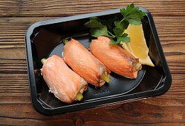 Рулетики из лосося со спаржей - все правильные рецепты блюд правильного питания.